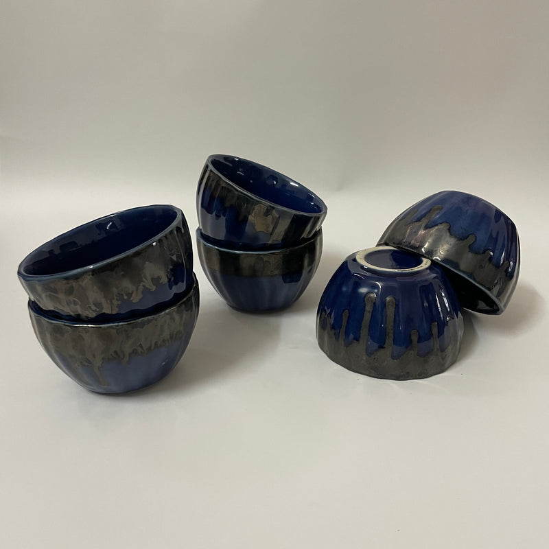 Deep Blue Snack Ceramic Bowls