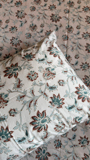 aenak-brown-peach-floral-garden-handblock-printed-premium-cotton-fitted-bedsheet-set