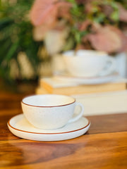 The Marbella Cappucino Cup Saucer Set Ceramic Kitchenware