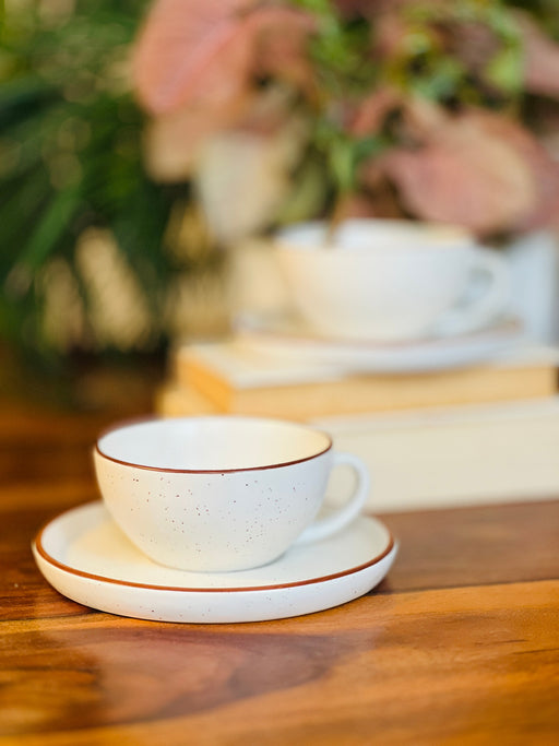 The Marbella Cappucino Cup Saucer Set Ceramic Kitchenware