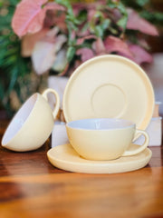 The Jaune Cappucino Cup Saucer Set Ceramic Kitchenware