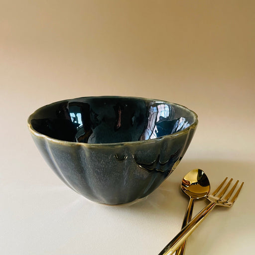 Deep Green Ceramic Serving Ceramic Bowl