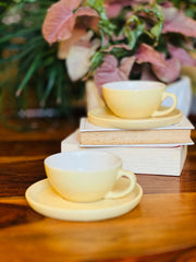 The Jaune Cappucino Cup Saucer Set Ceramic Kitchenware
