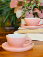 The Blush Pink Cappucino Cup Saucer Set