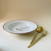 Brown Cream Pasta Plate