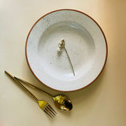 Brown Cream Pasta Plate