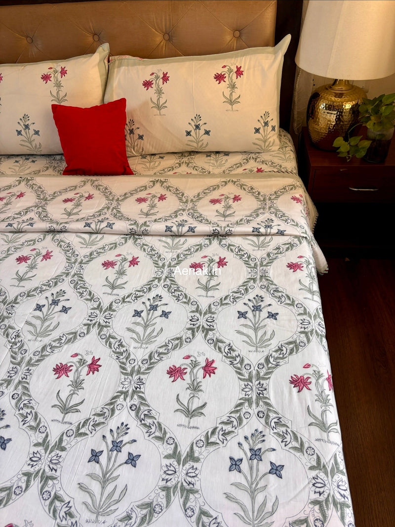 aenak-pink-blue-floral-jaal-handblock-mulmul-cotton-reversible-dohar