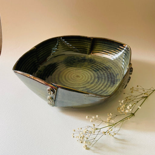 Azure Serenity Serving Bowl