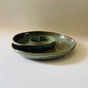 Verdant Vortex Ceramic Serving Platter