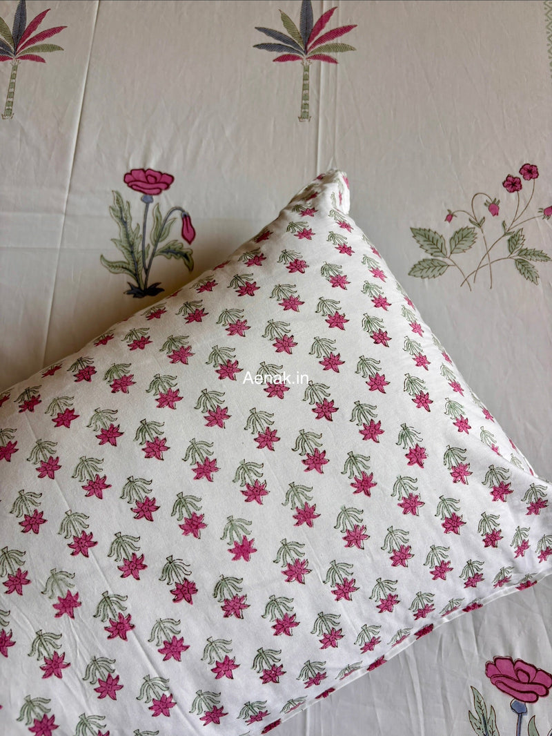 aenak-pink-blue-palm-handblock-bedsheet-dohar-combo-set