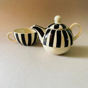 Black White Tee Pot Set