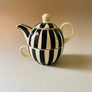 Black White Tee Pot Set