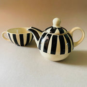 Black White Tee Pot Set