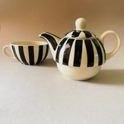 Black White Tee Pot Set