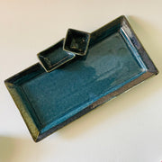 The Teal Elongated Ceramic Serving Platter
