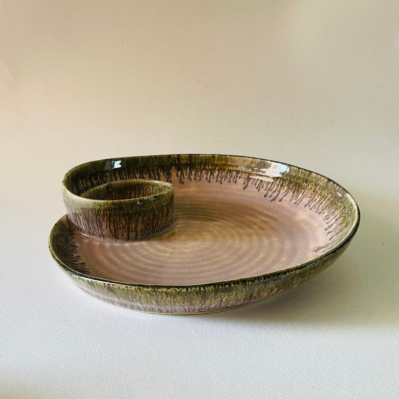 The Roseate Dip Ceramic Serving Platter