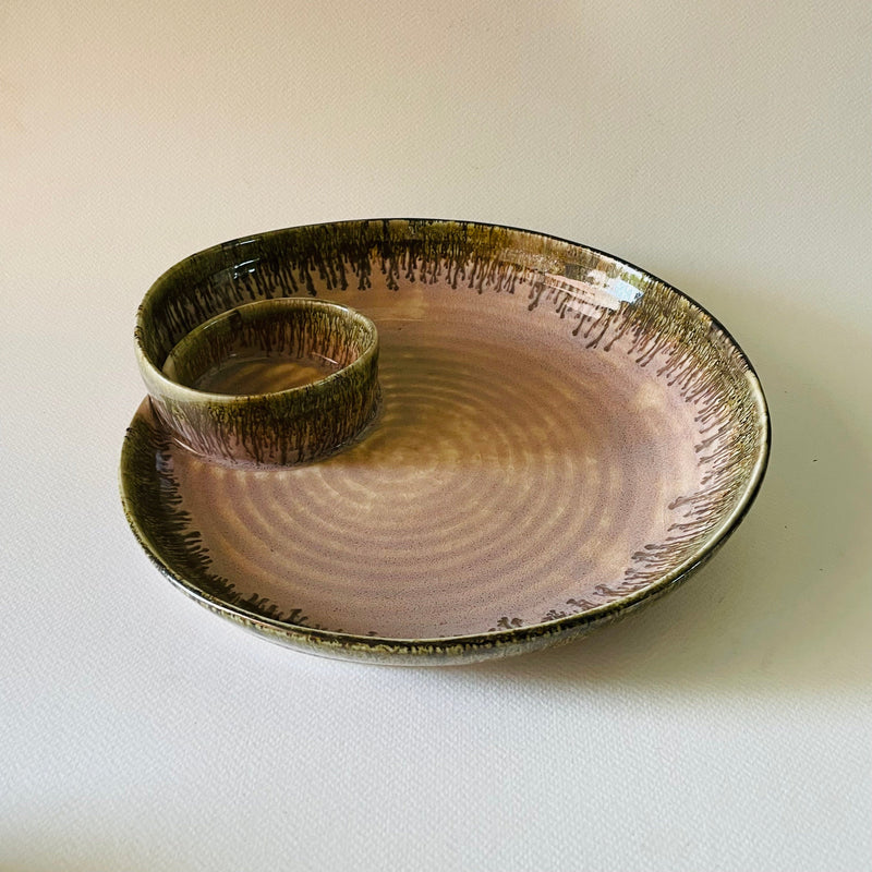 The Roseate Dip Ceramic Serving Platter
