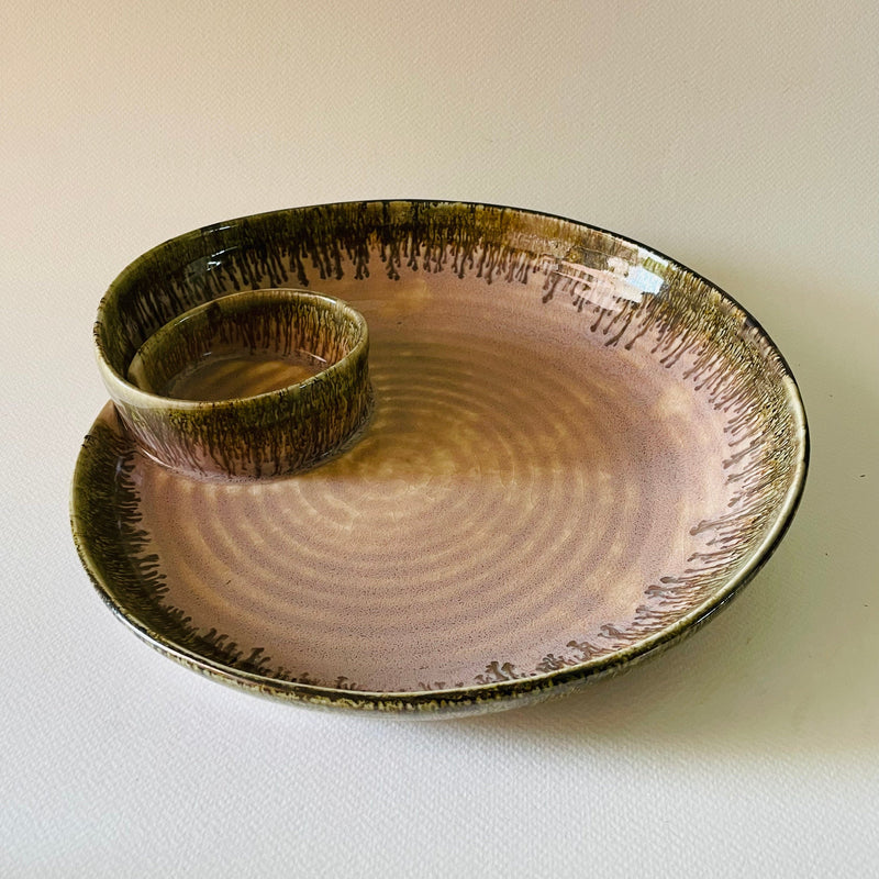 The Roseate Dip Ceramic Serving Platter