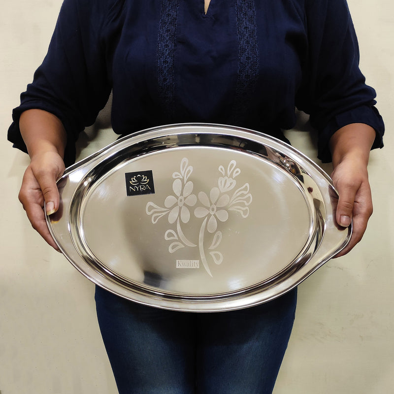 Stainless Steel Mango Shaped Serving Tray/Salver – Serving Tray