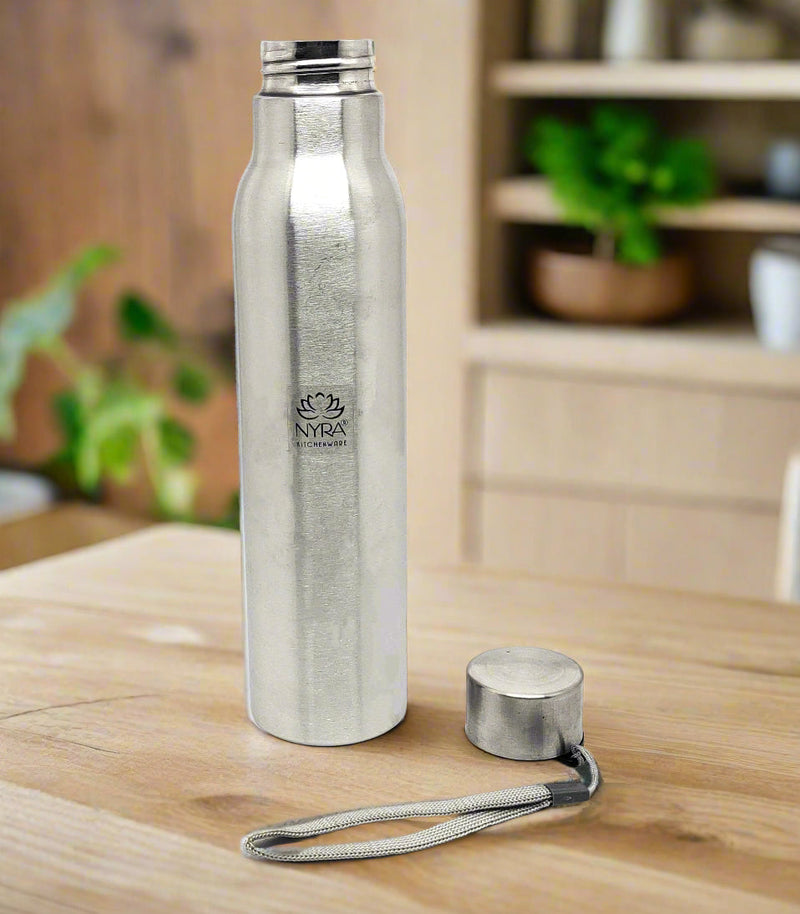 Stainless Steel Single-Walled Water Bottle with a String – Water Bottle