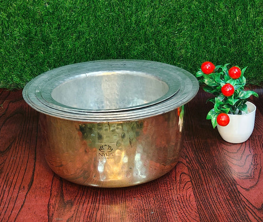 Traditional Brass Bhagona (Kalai Coated) – Kitchen Utensil