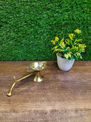 Pure Brass/Peetal Aarti Diya with Handle – Kitchen Utensil