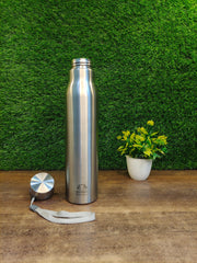 Stainless Steel Single-Walled Water Bottle with a String – Water Bottle