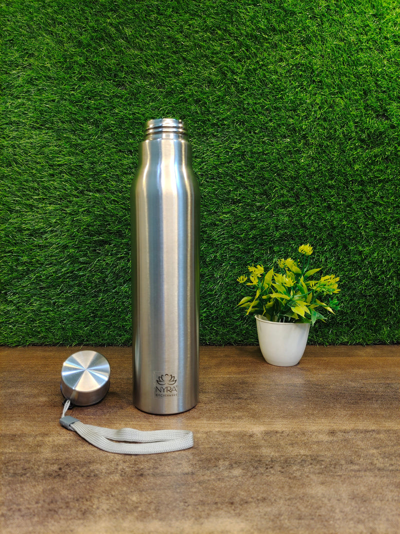 Stainless Steel Single-Walled Water Bottle with a String – Water Bottle