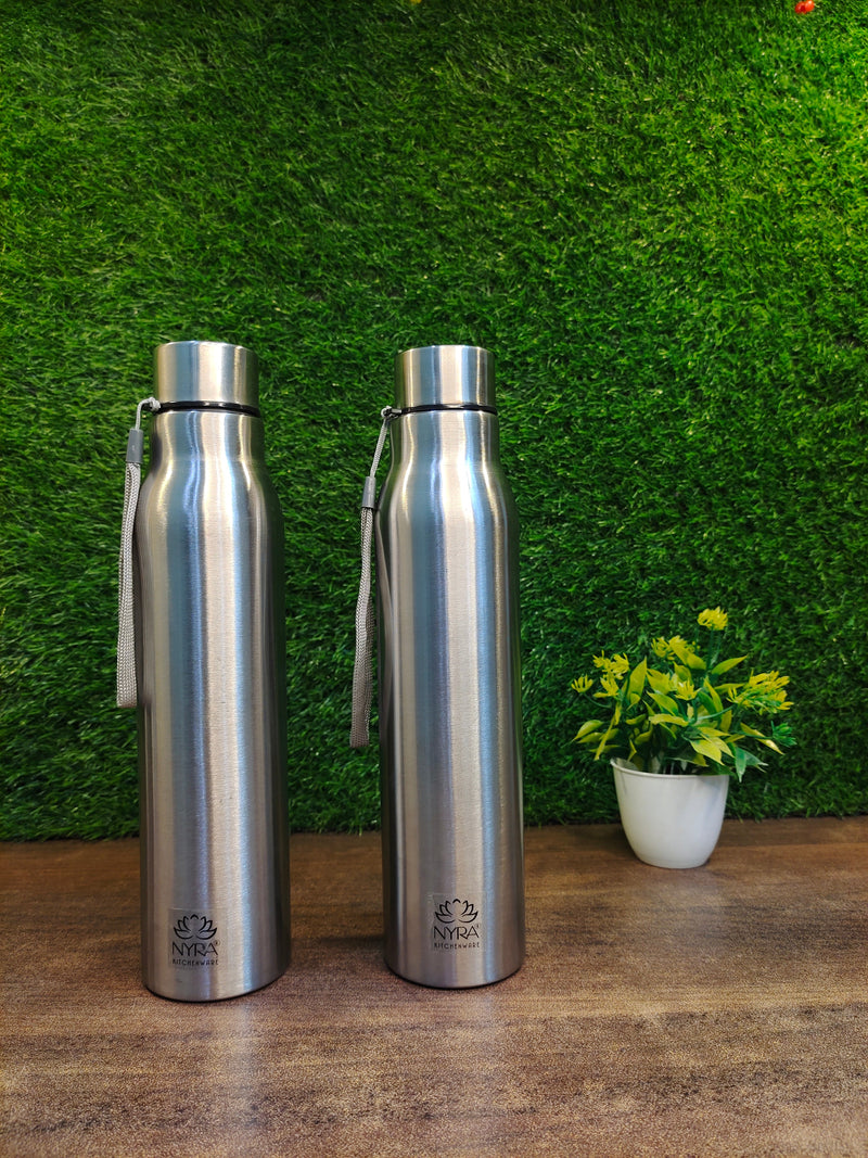 Stainless Steel Single-Walled Water Bottle with a String – Water Bottle