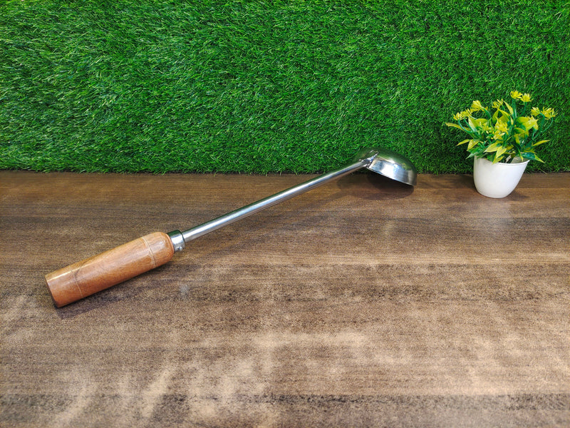 Stainless Steel Ladle/Golchi/Chamcha with Wooden Handle – Serving Ladle