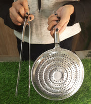 Stainless Steel Roaster and Steel Tong Combo – Kitchen Utensil