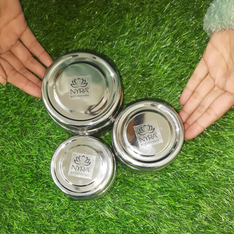 Stainless Steel Mini Containers Set - 3-Piece – Storage Container
