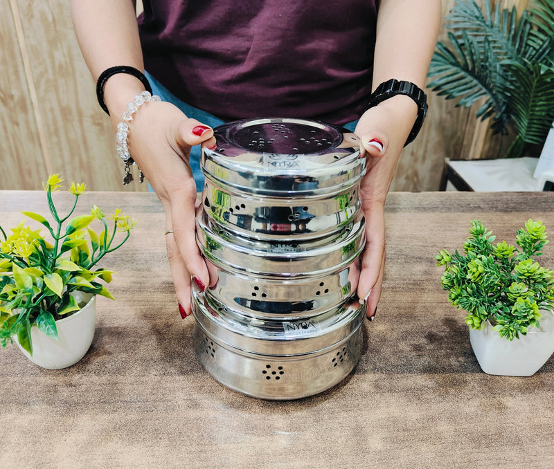 Stainless Steel Multipurpose Storage Container with Air Ventilation Holes