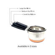 Stainless Steel Copper Bottom Saucepan - Flat Base Cookware with – Saucepan