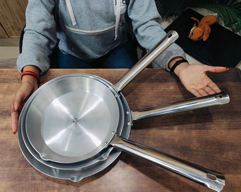Aluminium Fry Pan with Stainless Steel Handle - for Cooking and Frying – Frying Pan