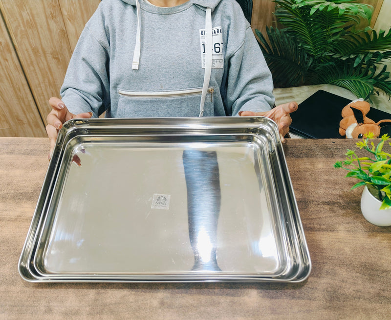 Stainless Steel Glossy-finish Serving Trays – Serving Tray