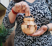 Pure Copper Gangajali with Lid – Pooja Kalash