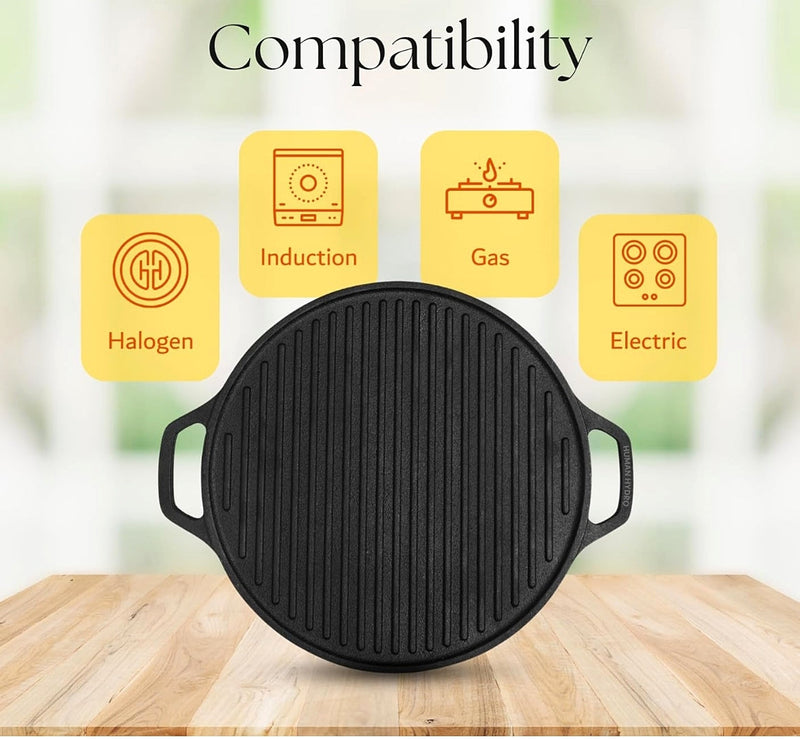2-in-1 Cast Iron Dosa Tawa & Grill – Dosa Tawa