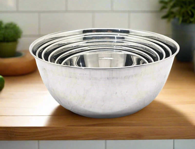 Stainless Steel Round Mixing & Serving Bowl – Serving Bowl