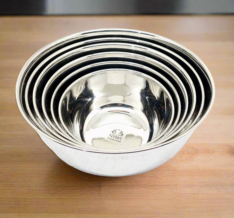 Stainless Steel Round Mixing & Serving Bowl – Serving Bowl