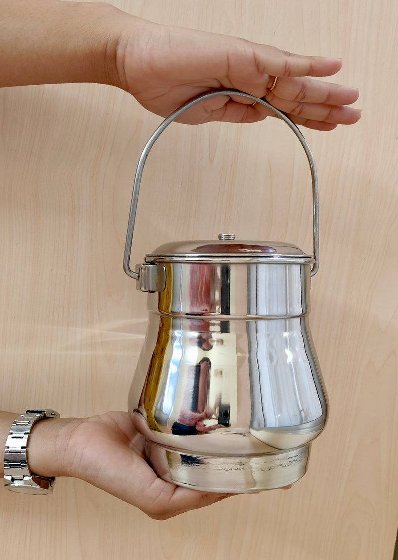 Stainless Steel Milk Pot/Container with lid – Storage Container