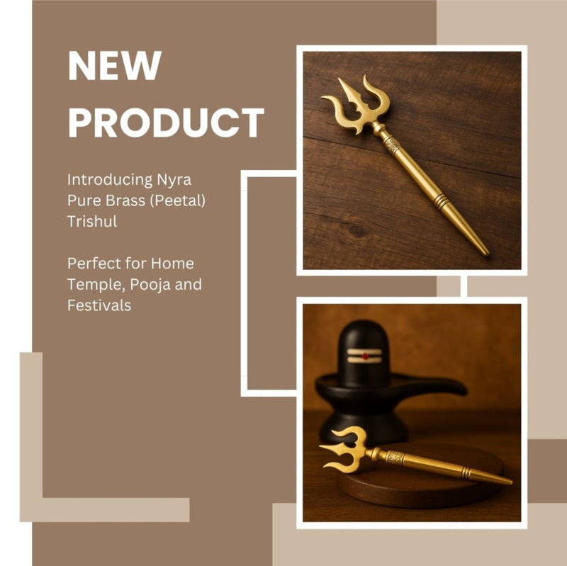 Pure Brass (Peetal) Trishul – Kitchen Utensil