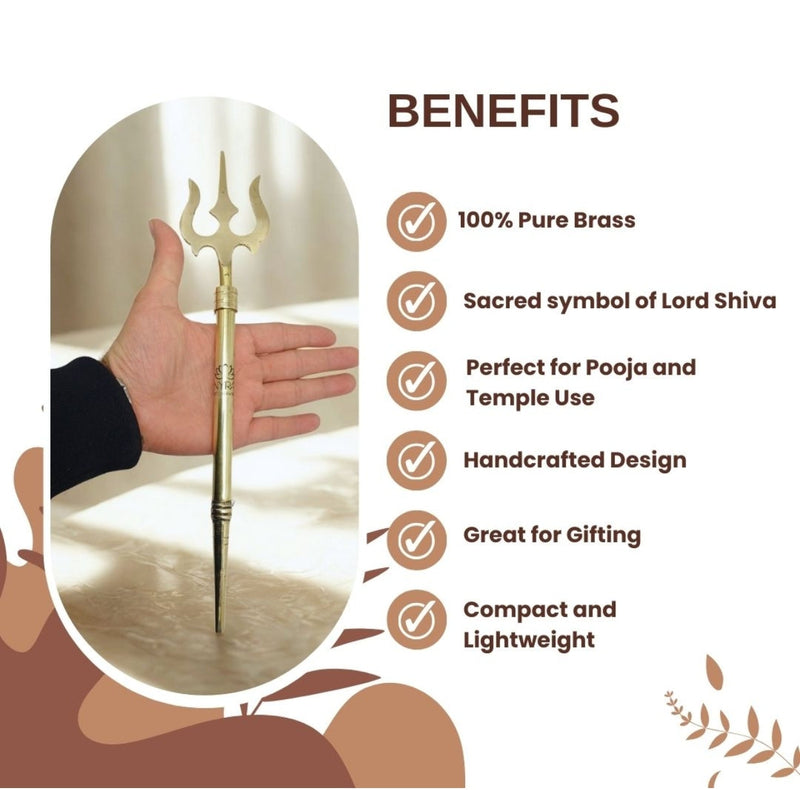 Pure Brass (Peetal) Trishul – Kitchen Utensil