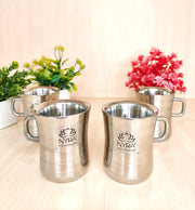 Stainless Steel Double-Walled Tea/Coffee Mug Set – Kitchen Utensil
