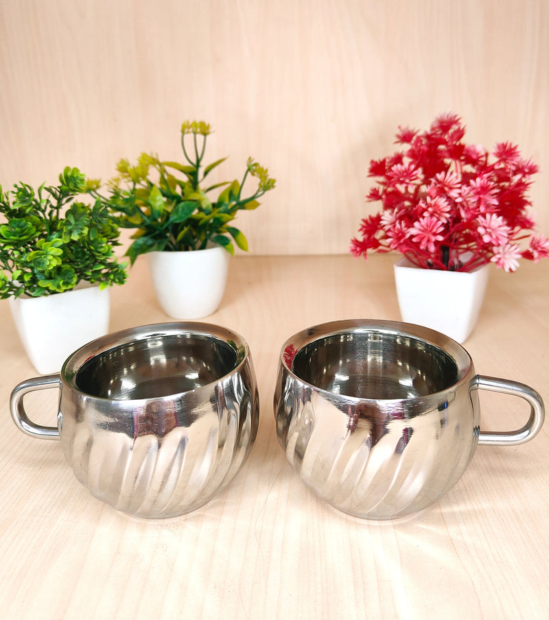 Stainless Steel Floral Design Tea Cup – Tea Cup