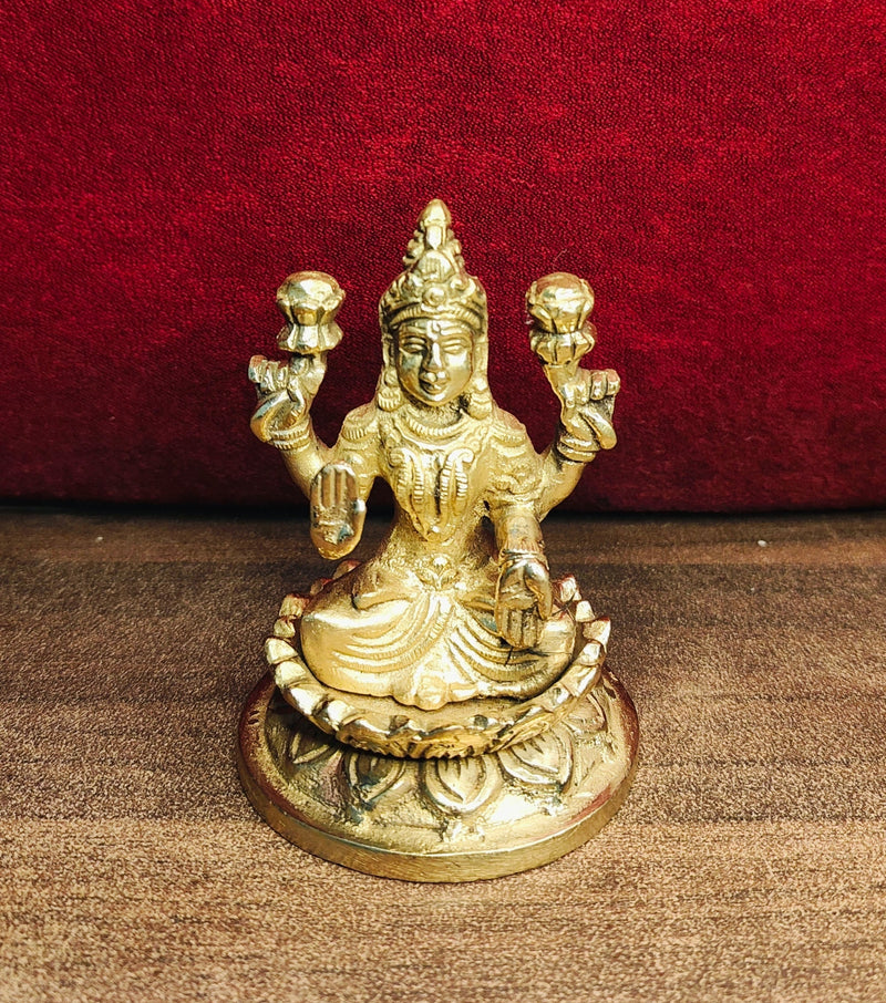 Brass Lakshmi Devi Idol for Puja – Brass Hindu Idol