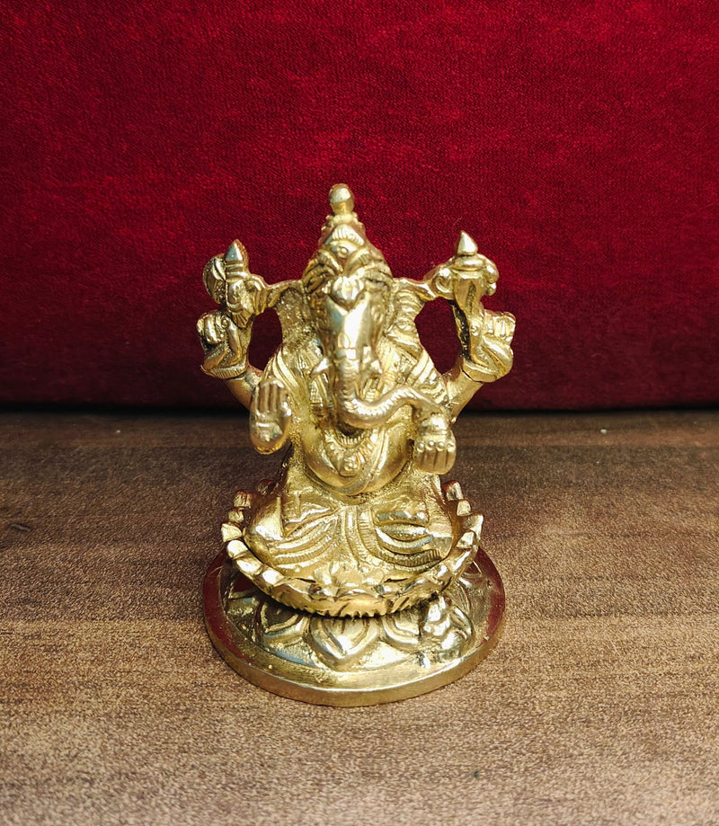 Pure Brass Lord Ganesha Idol – Brass Hindu Idol