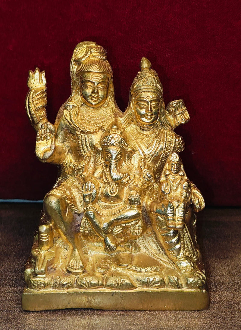 Brass Shiv Parivar Idol – Brass Hindu Idol