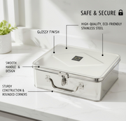 Stainless Steel Multi-Purpose Cash/Storage Box – Storage Container
