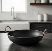 Pure Iron Wok/Deep Kadhai with – Cooking Wok